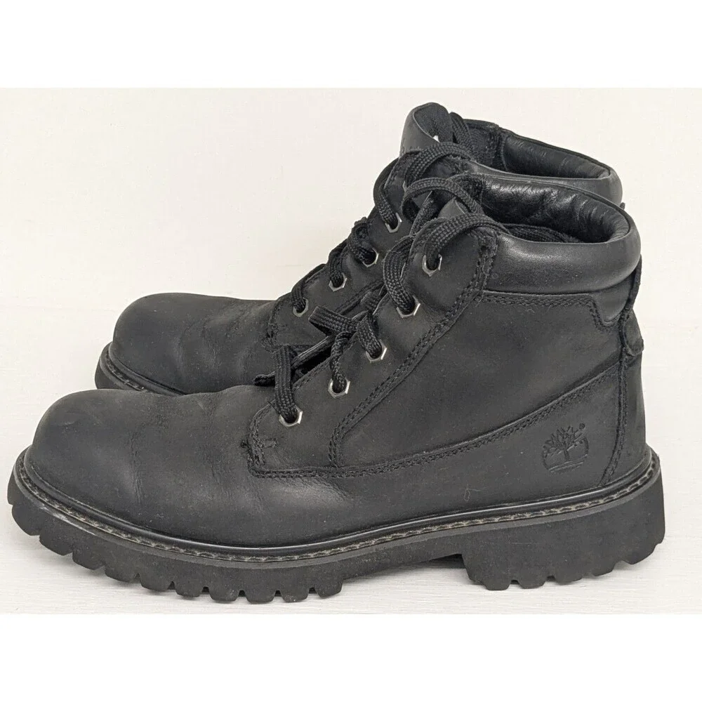 Black Timberland Waterproof Ankle Boots Women's Size 8.5 Riding Lightweight